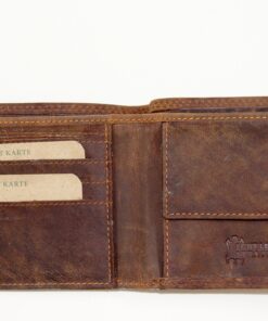 Green Wood Geldbörse echt Leder Braun