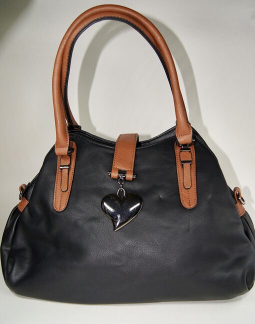 Alpkind Handtasche gross Schwarz mit Herz