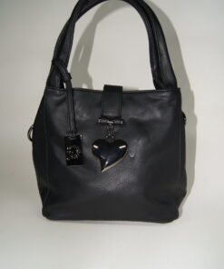 Alpkind Handtasche schwarz mit Herz