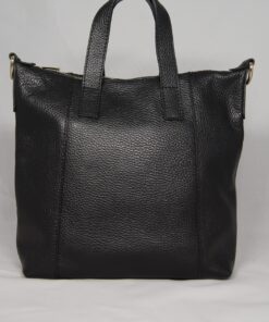 Alpkind mini Tote Bag Schwarz echt Leder