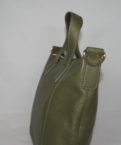 Alpkind mini Tote Bag Khaki echt Leder