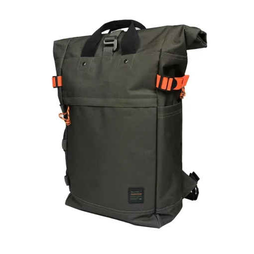 Rolltop-Rucksack aus 100 % recyceltem Polyester Khaki